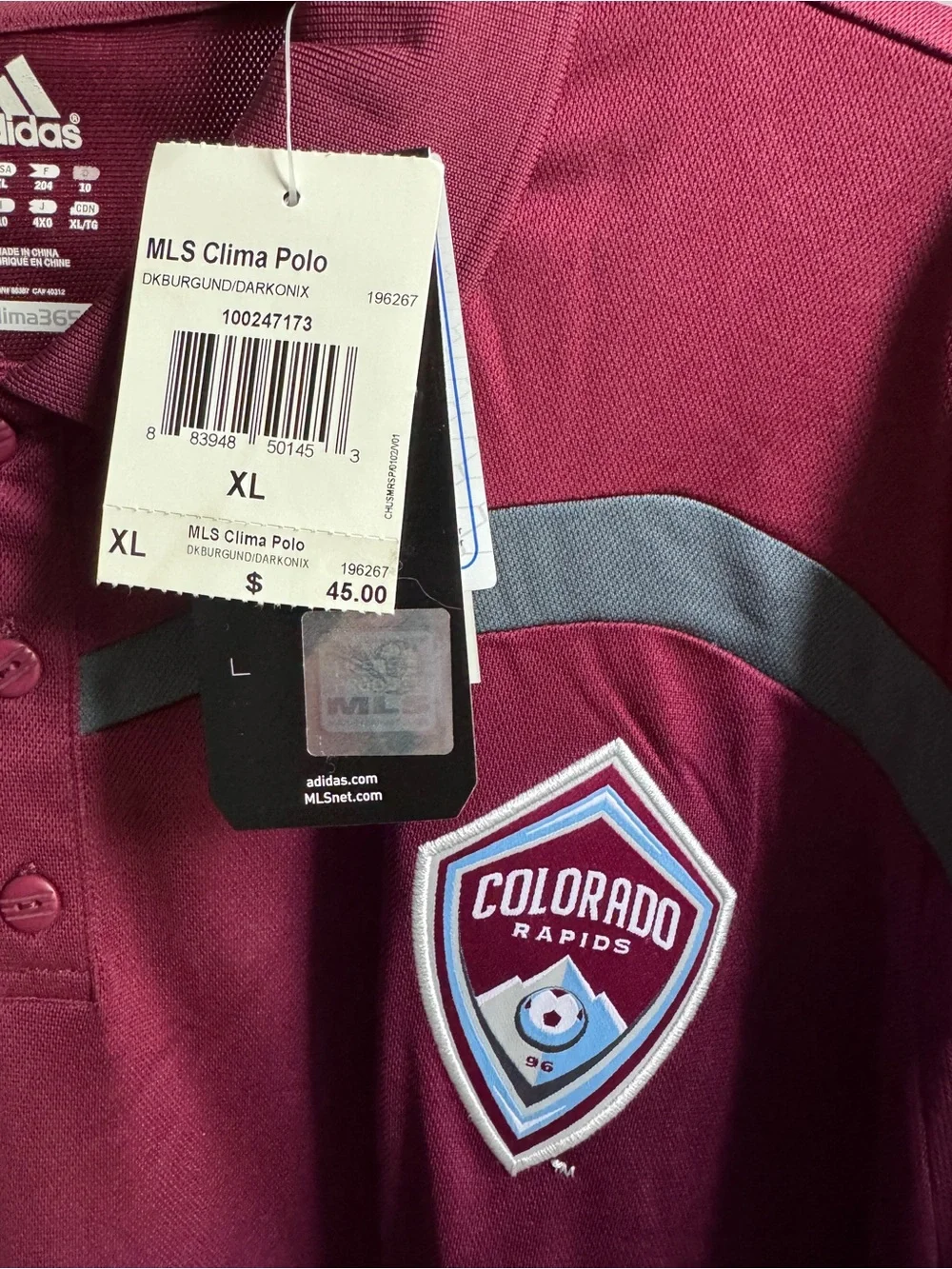 MLS Colorado Rapids jersey NWT size XL